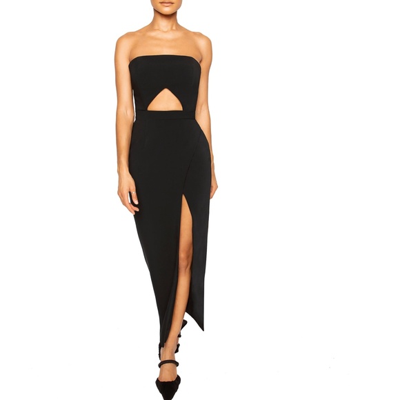 NEW ISRAELLA KOBLA Black IMAN Strapless CUTOUT Boning COCKTAIL Midi DRESS 10 - Picture 15 of 15